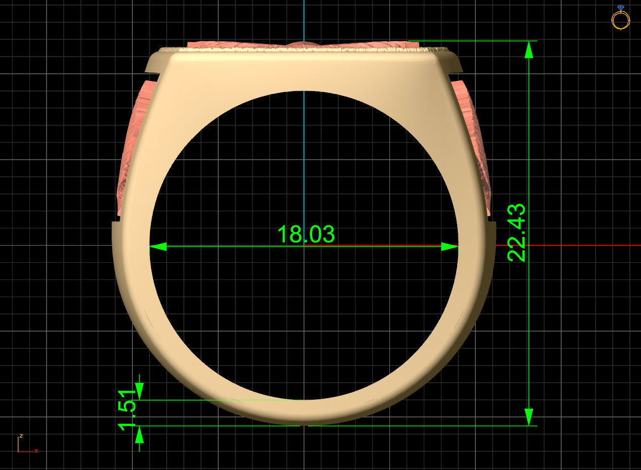 Marijuana ring silver gold printable jewelry 3D model 3D print model_8