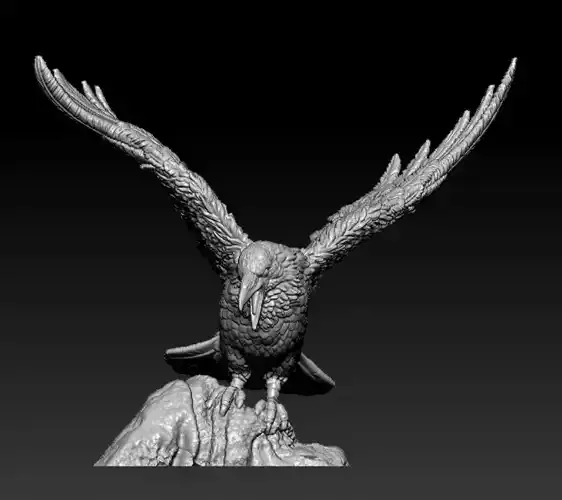 Crow miniature