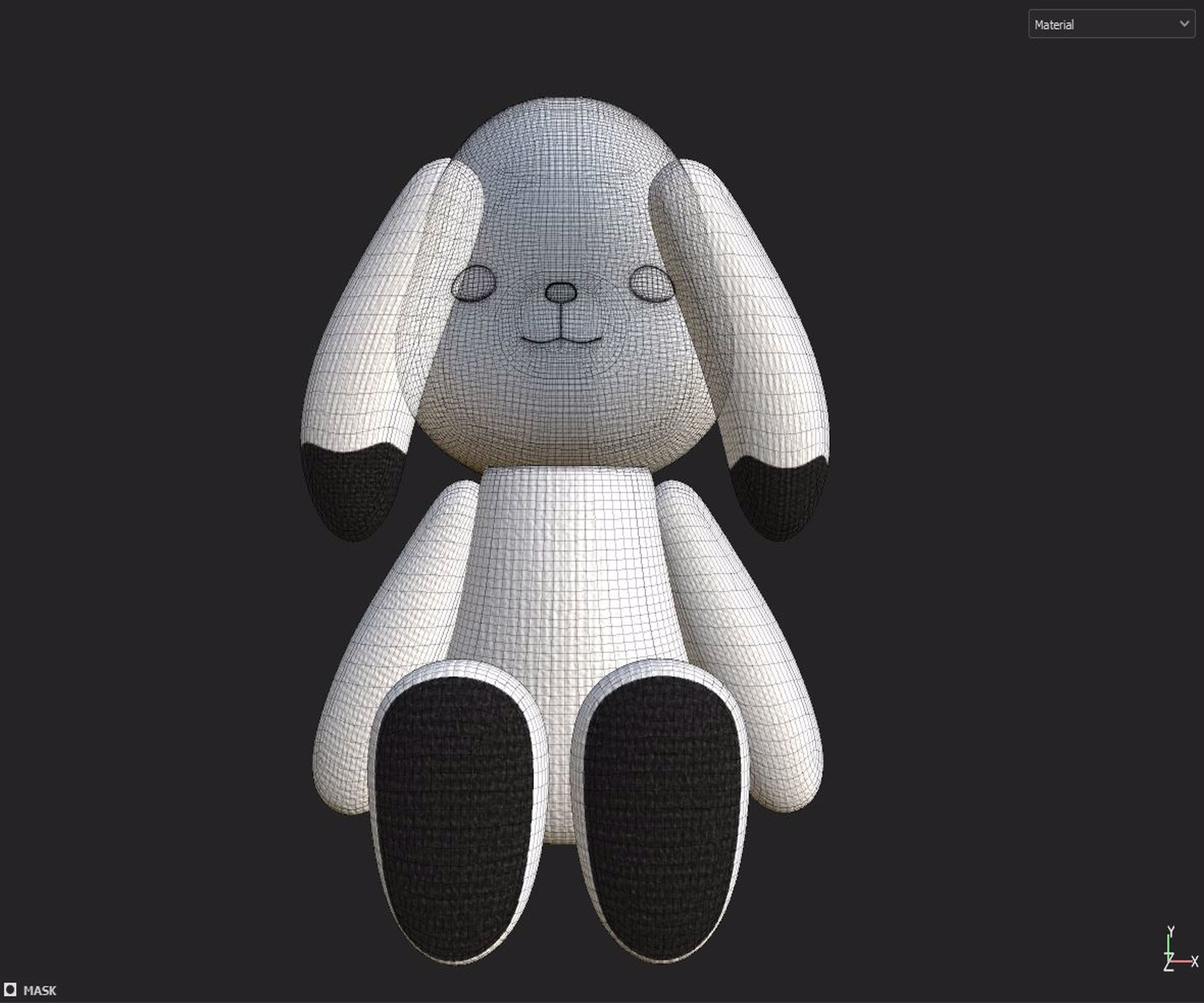 Teddy bear 3D model_7