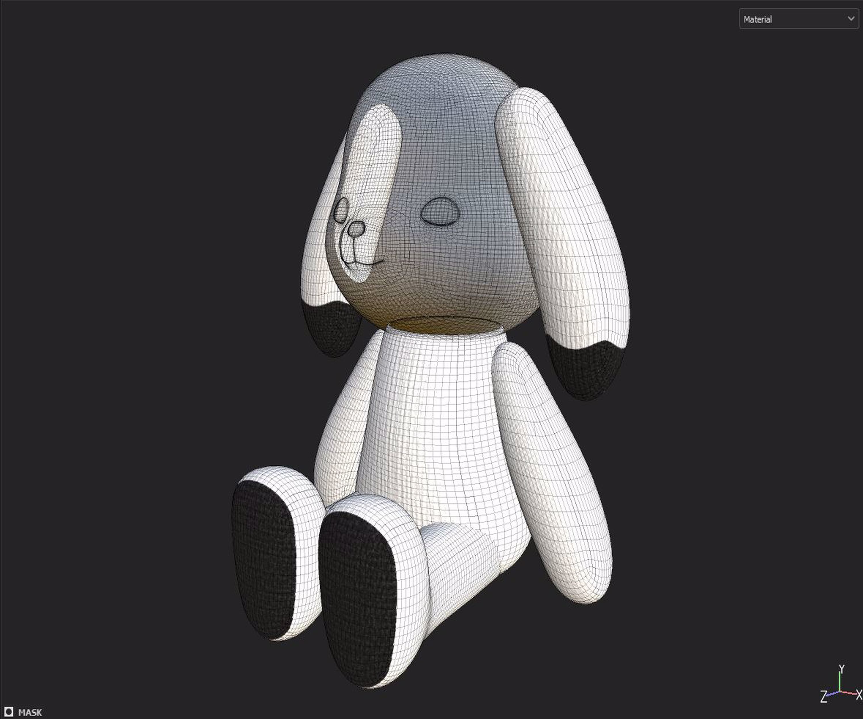 Teddy bear 3D model_6