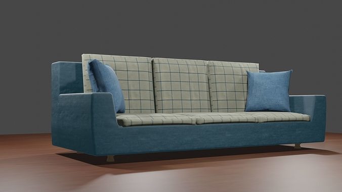 Old Renewed Sofa Free 3D model