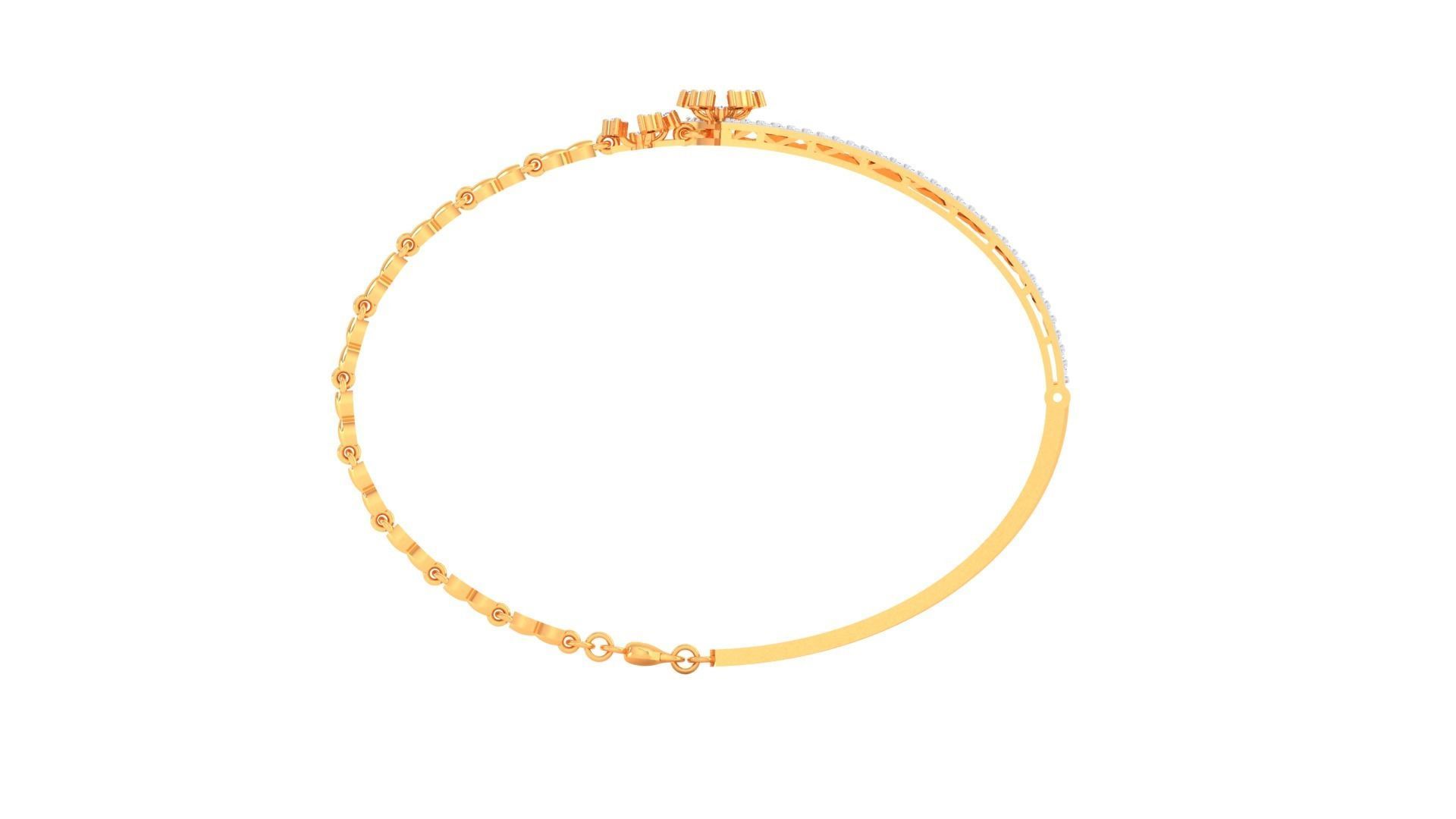 Women Bangle 3dm STL OBJ FBX Renders details 3D print model_4