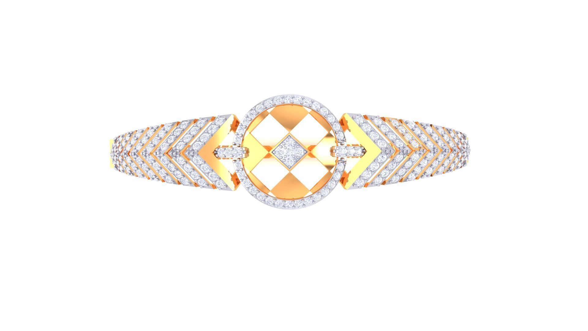 Women Bangle 3dm STL OBJ FBX Renders details 3D print model_3