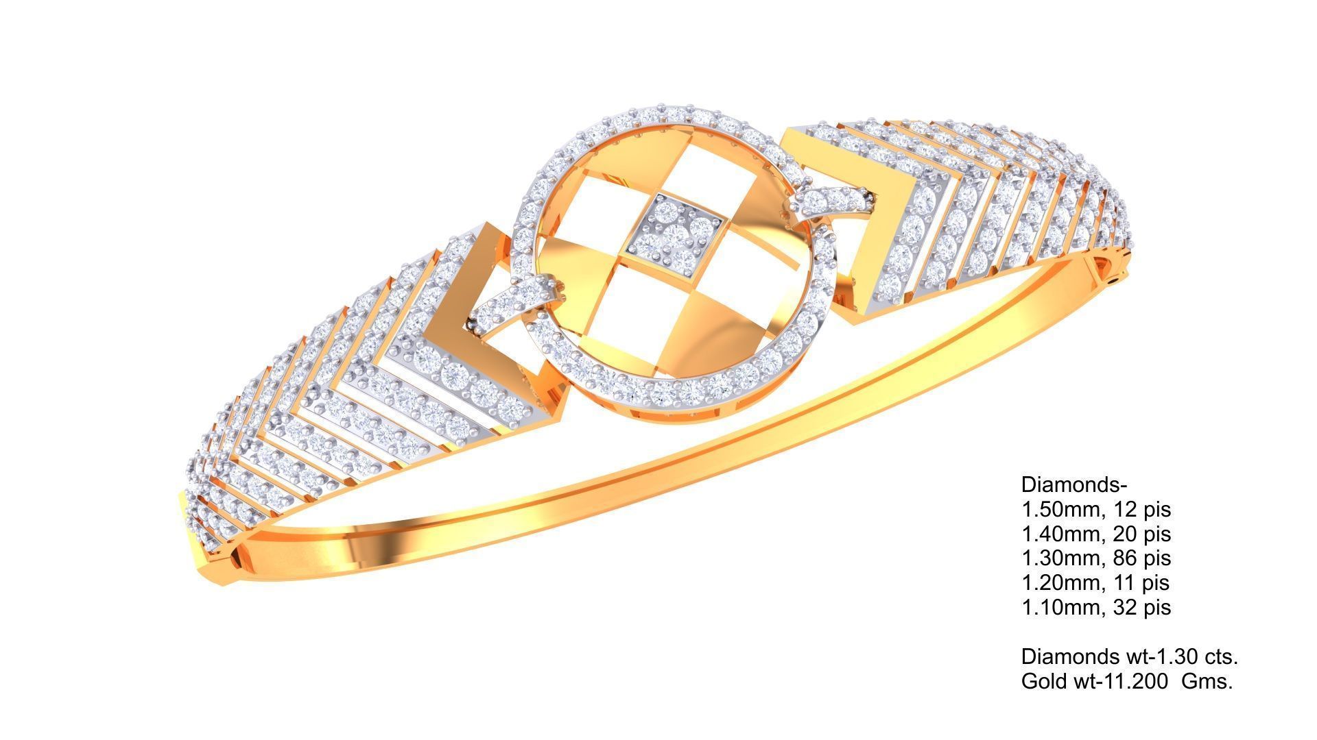 Women Bangle 3dm STL OBJ FBX Renders details 3D print model_1