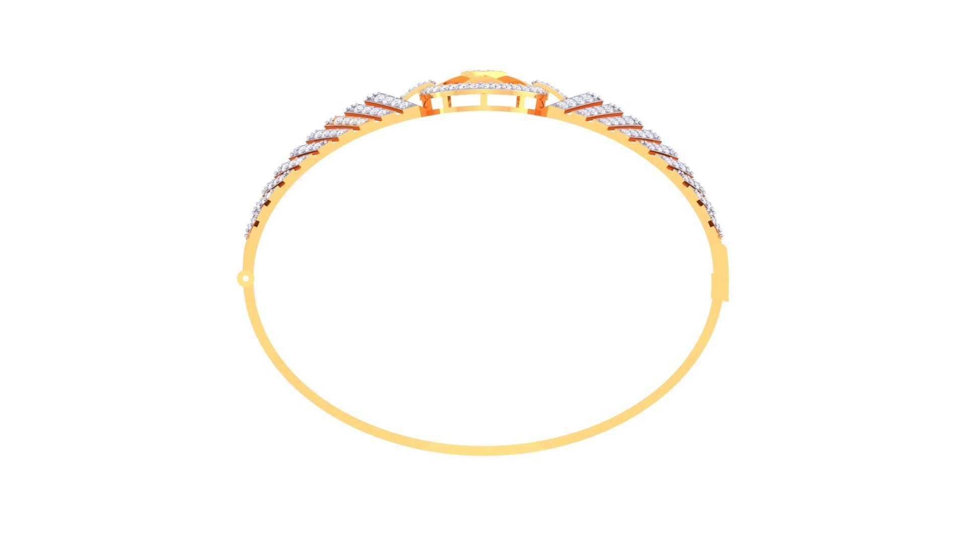 Women Bangle 3dm STL OBJ FBX Renders details 3D print model_4