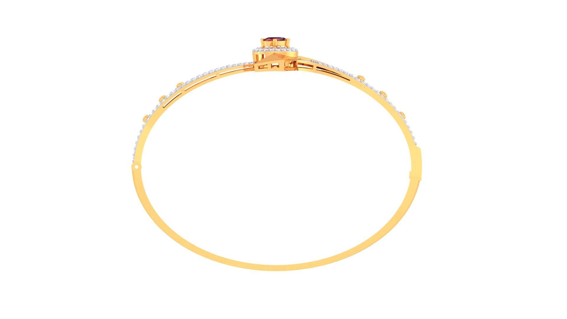 Women Bangle 3dm STL OBJ FBX Renders details 3D print model_4