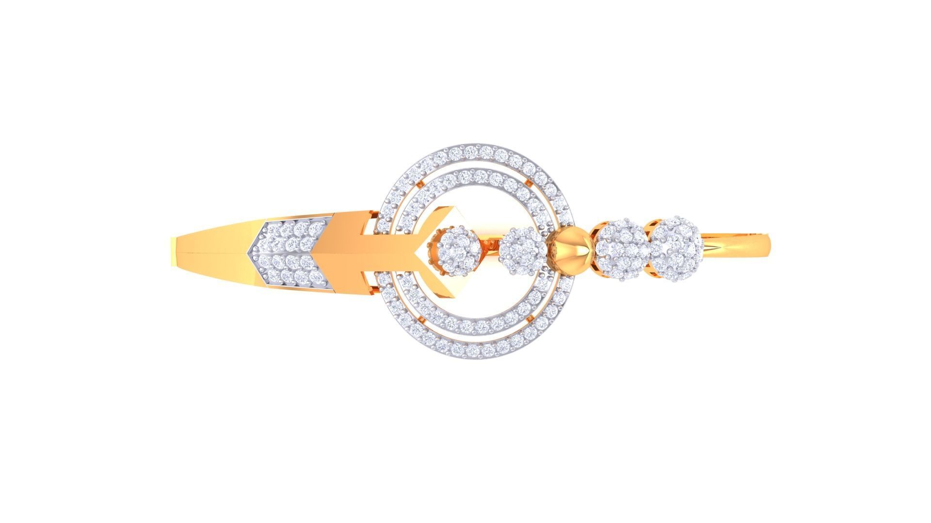 Women Bangle 3dm STL OBJ FBX Renders details 3D print model_3