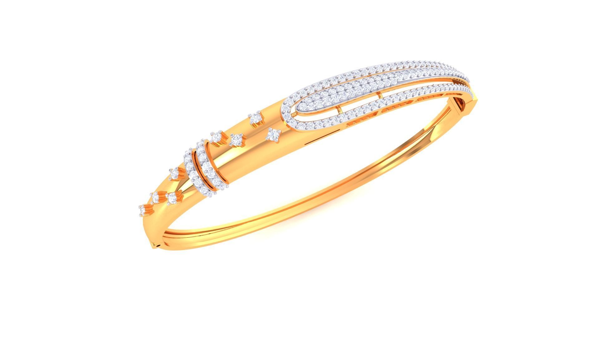 Women Bangle 3dm STL OBJ FBX Renders details 3D print model_2