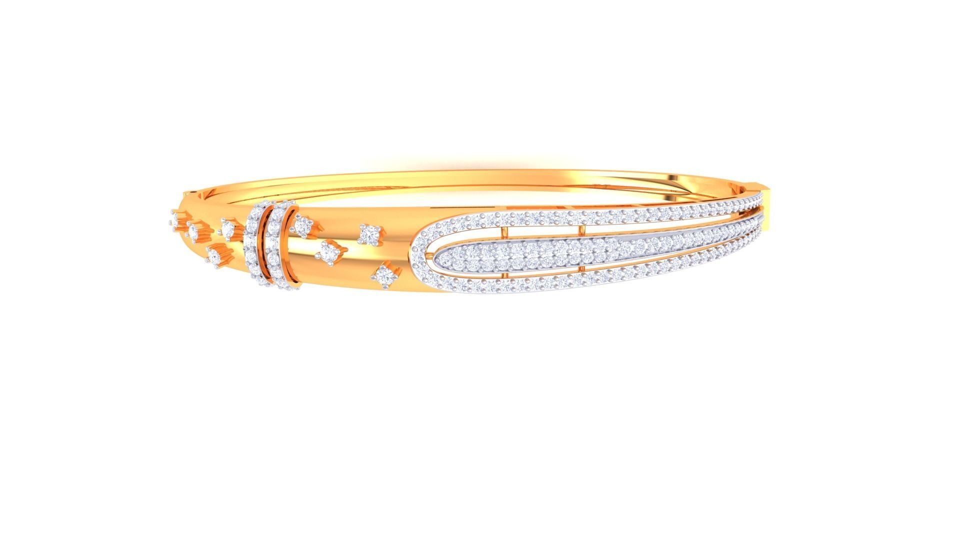 Women Bangle 3dm STL OBJ FBX Renders details 3D print model_3