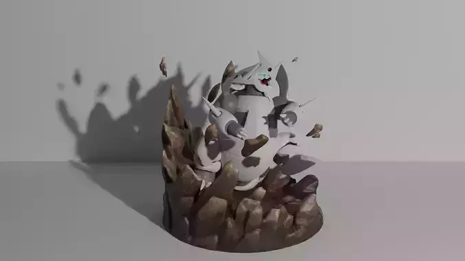 Mega Aggron pokemon 3D print model