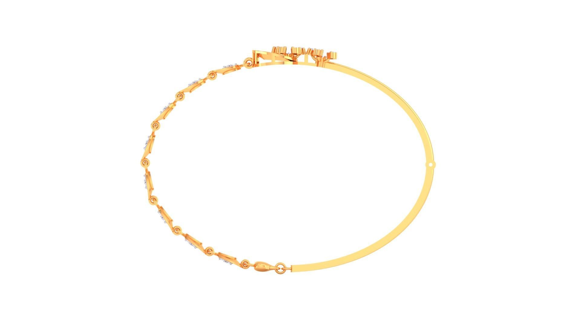 Women Bangle 3dm STL OBJ FBX Renders details 3D print model_4