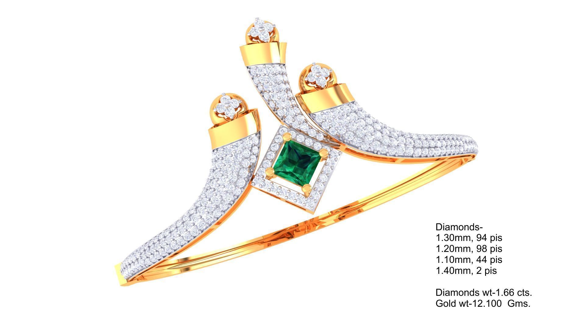 Women Bangle 3dm STL OBJ FBX Renders details 3D print model_1