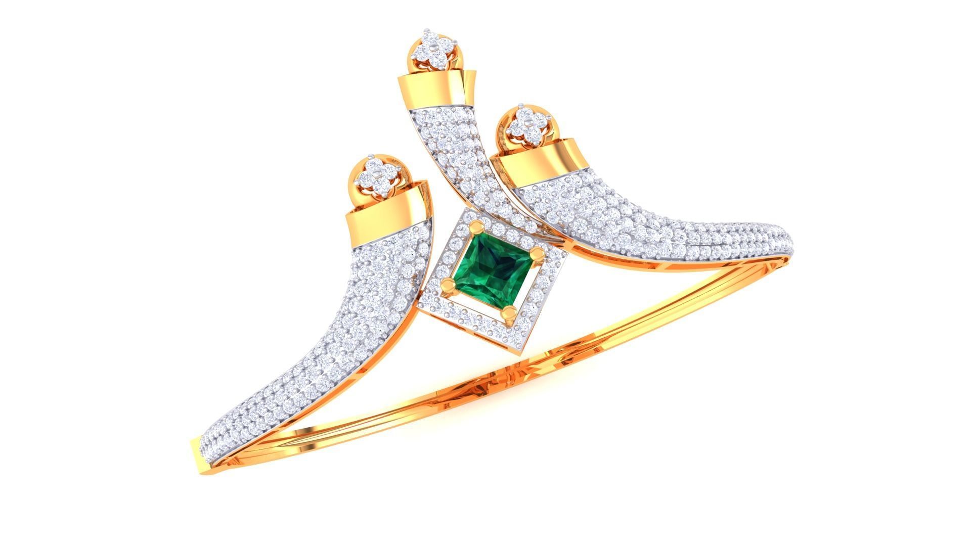 Women Bangle 3dm STL OBJ FBX Renders details 3D print model_2