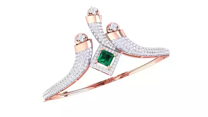 Women Bangle 3dm STL OBJ FBX Renders details 3D print model