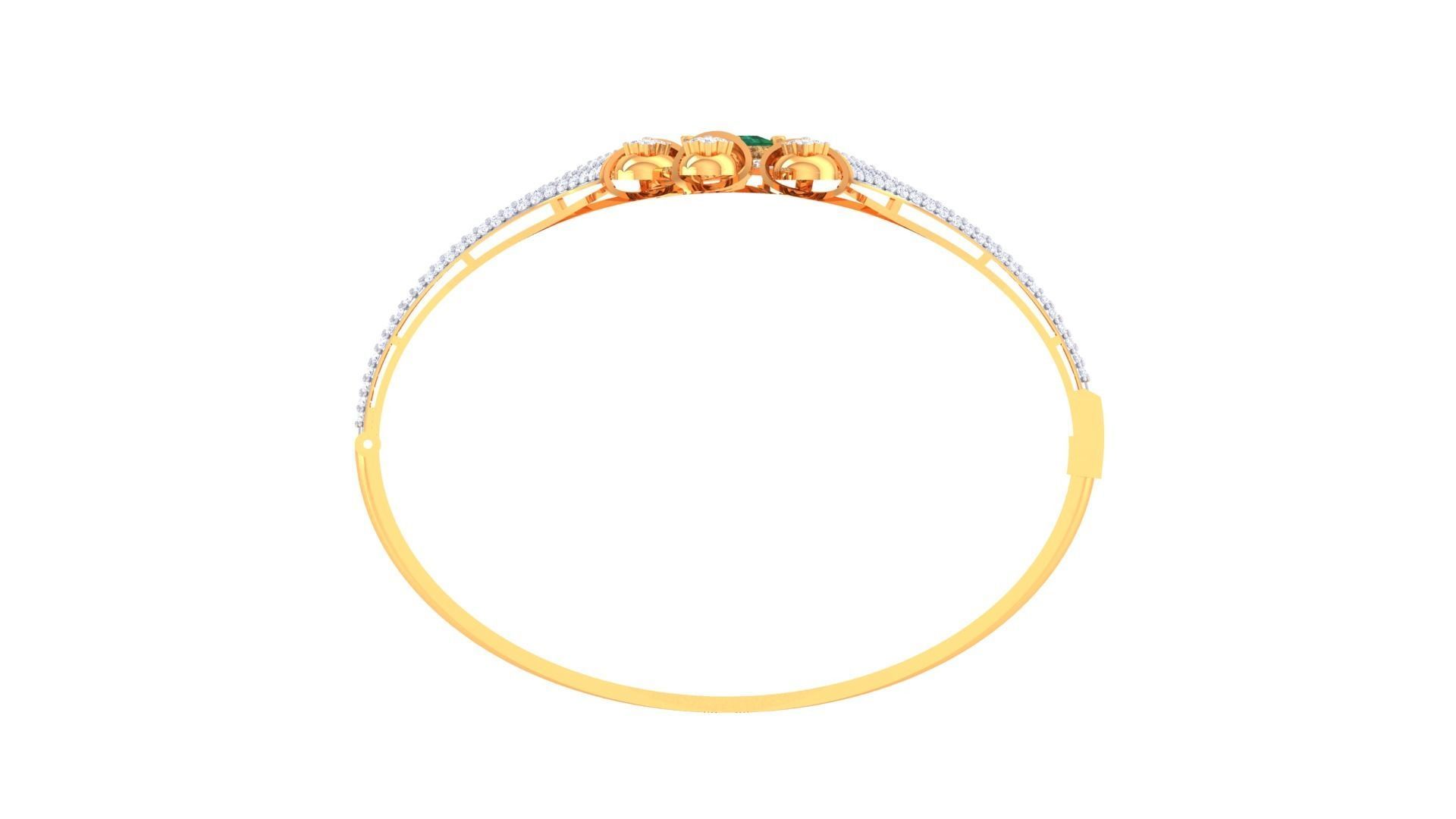 Women Bangle 3dm STL OBJ FBX Renders details 3D print model_4