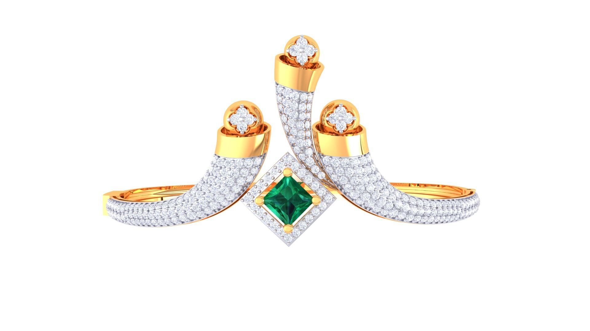 Women Bangle 3dm STL OBJ FBX Renders details 3D print model_3