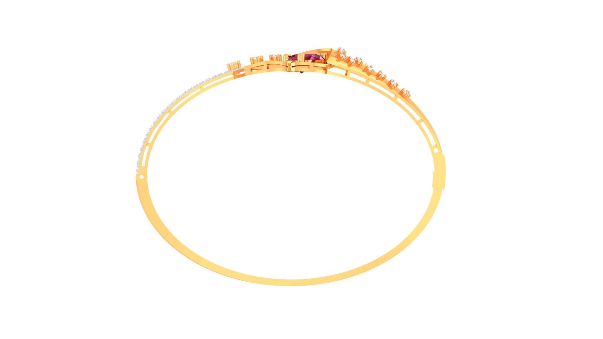 Women Bangle 3dm STL OBJ FBX Renders details 3D print model_4