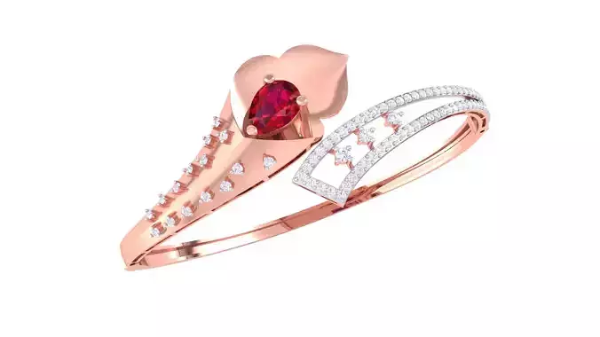 Women Bangle 3dm STL OBJ FBX Renders details 3D print model