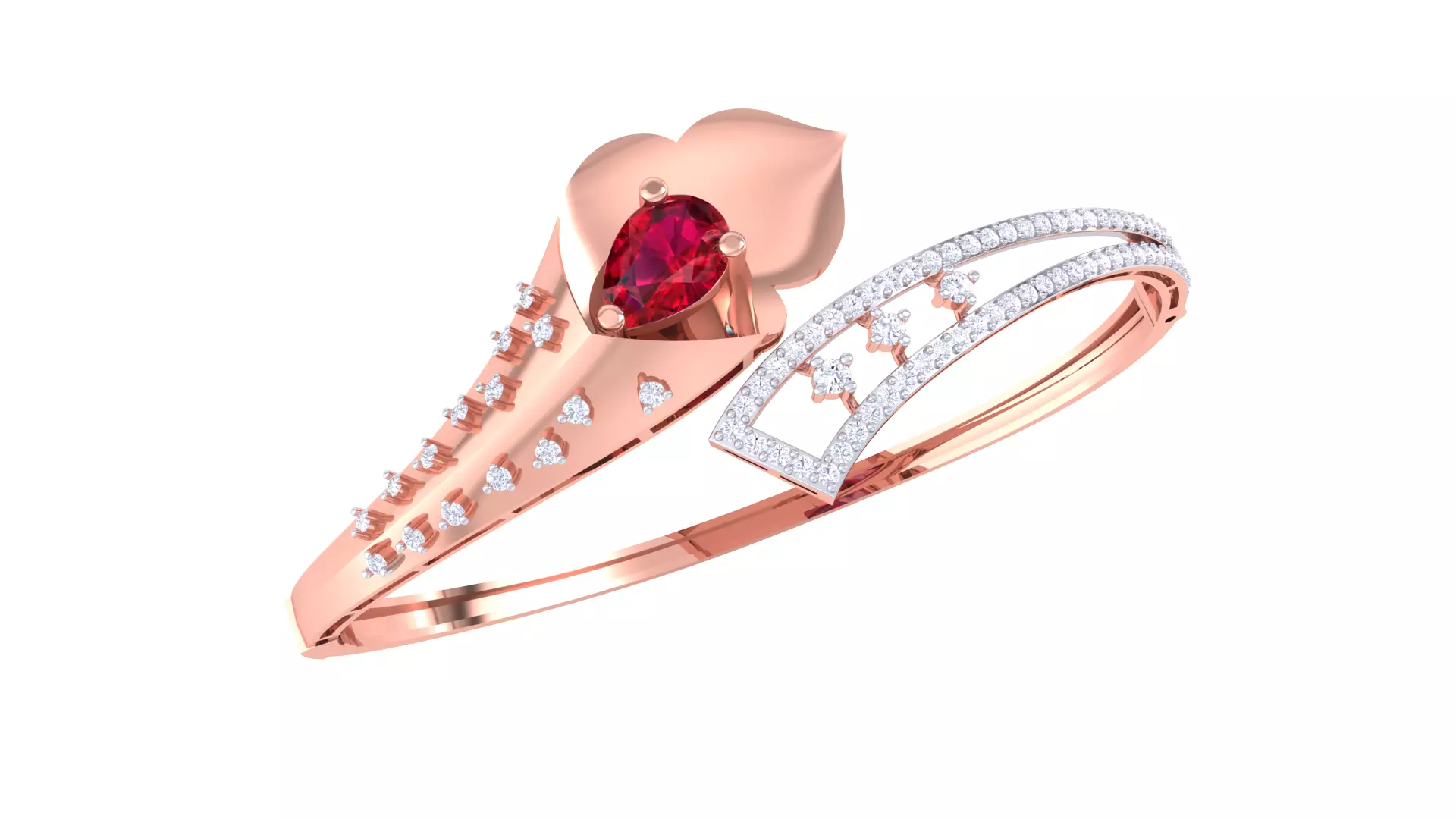 Women Bangle 3dm STL OBJ FBX Renders details 3D print model_0