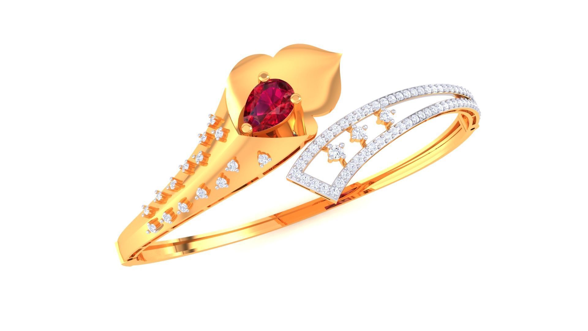 Women Bangle 3dm STL OBJ FBX Renders details 3D print model_2