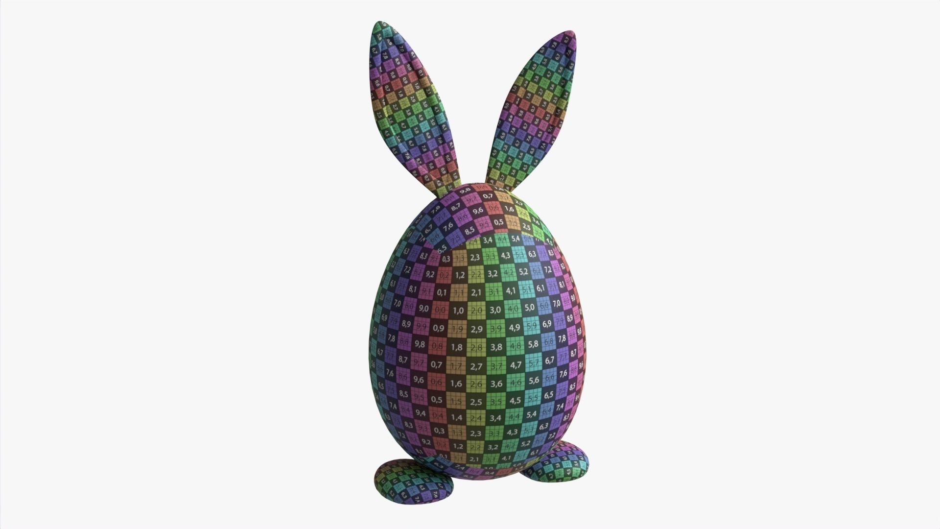 Easter Egg  Rabbit-like Decorated 3D model_6