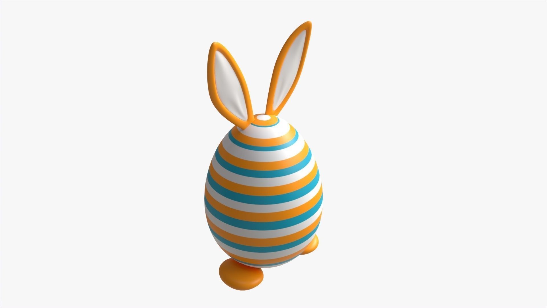 Easter Egg  Rabbit-like Decorated 3D model_2