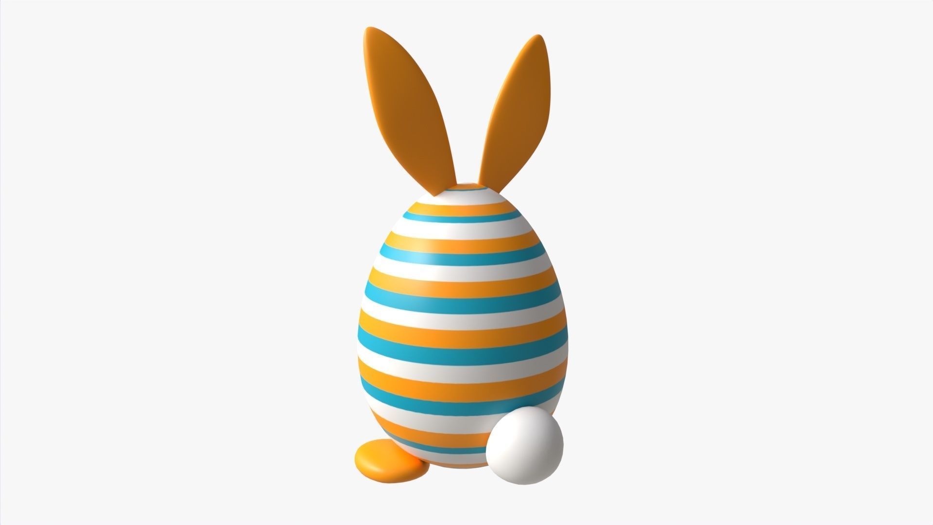 Easter Egg  Rabbit-like Decorated 3D model_1