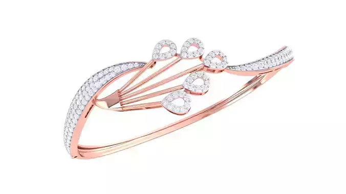 Women Bangle 3dm STL OBJ FBX Renders details 3D print model