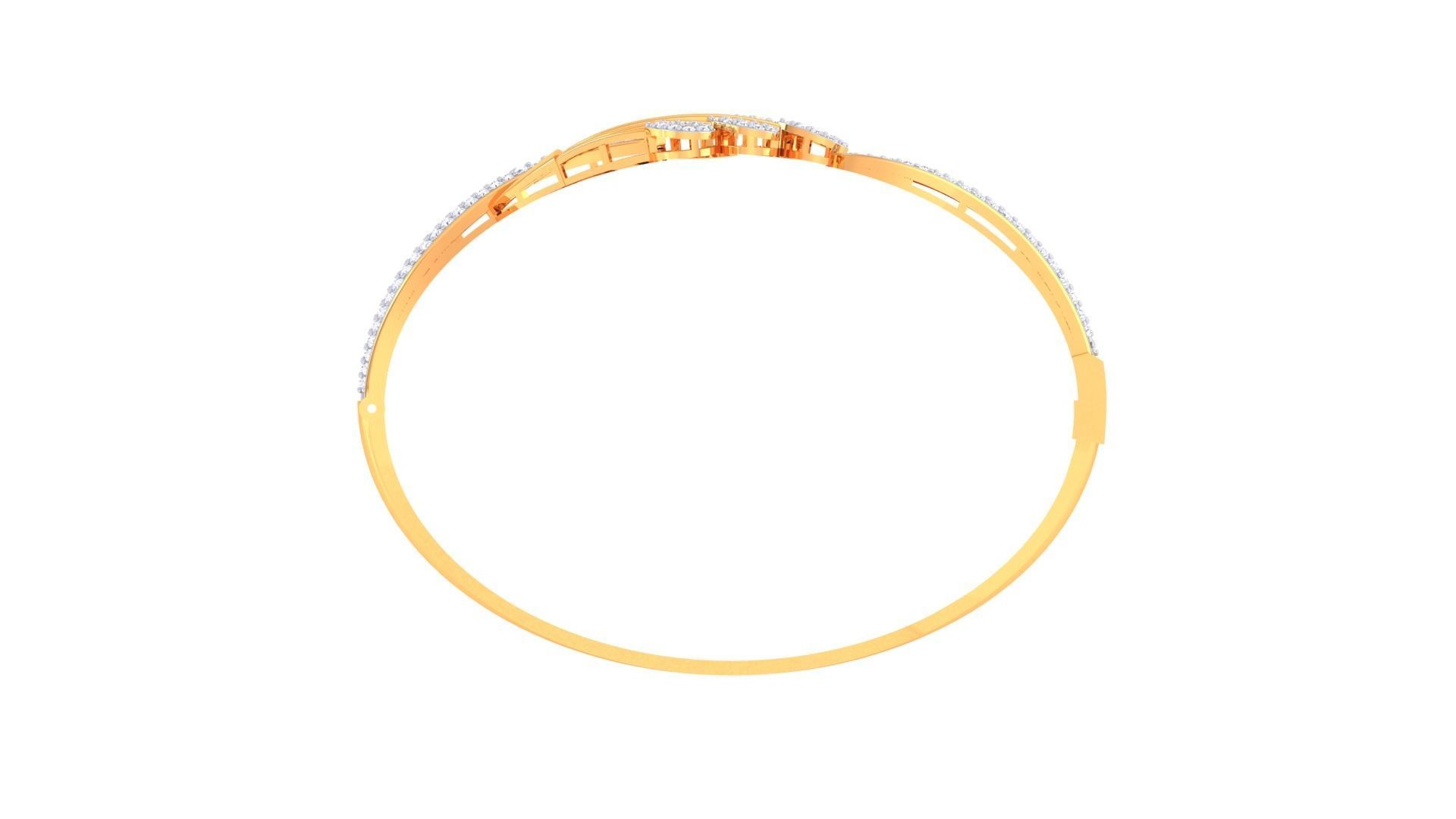 Women Bangle 3dm STL OBJ FBX Renders details 3D print model_4