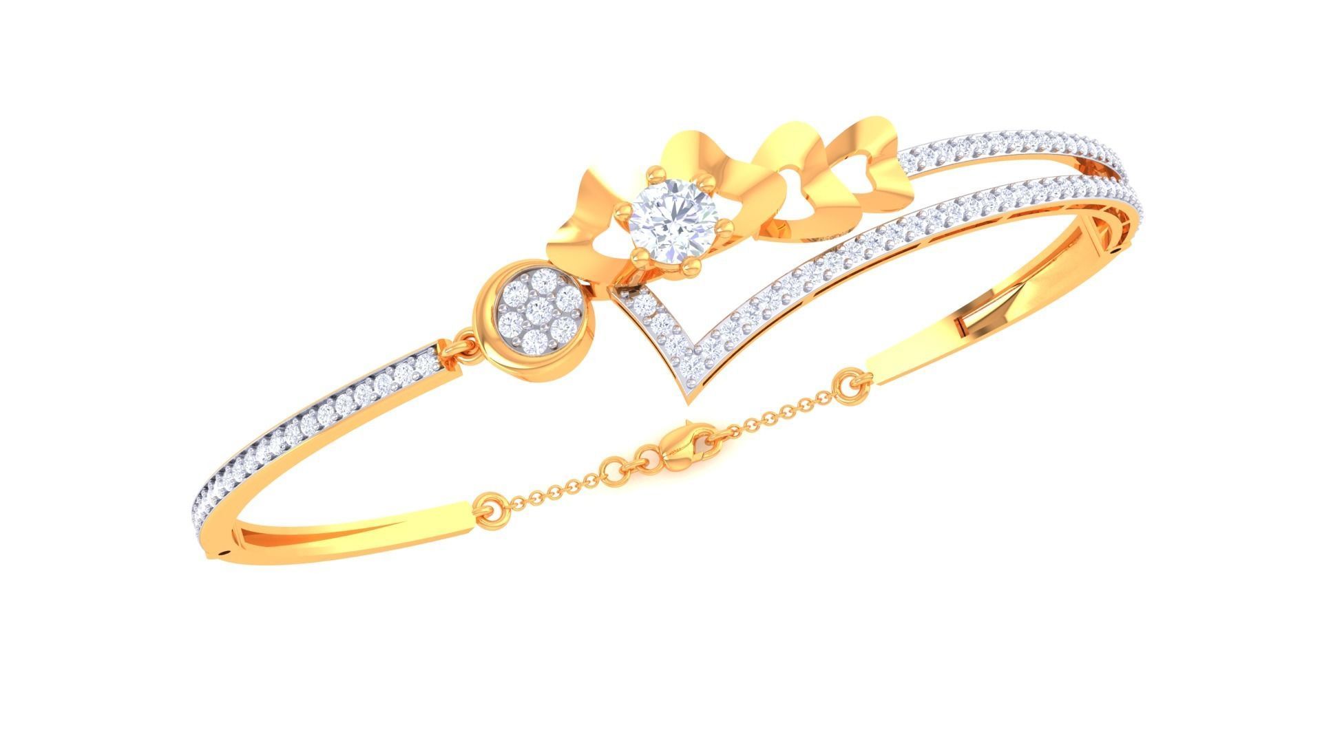 Women Bangle 3dm STL OBJ FBX Renders details 3D print model_2