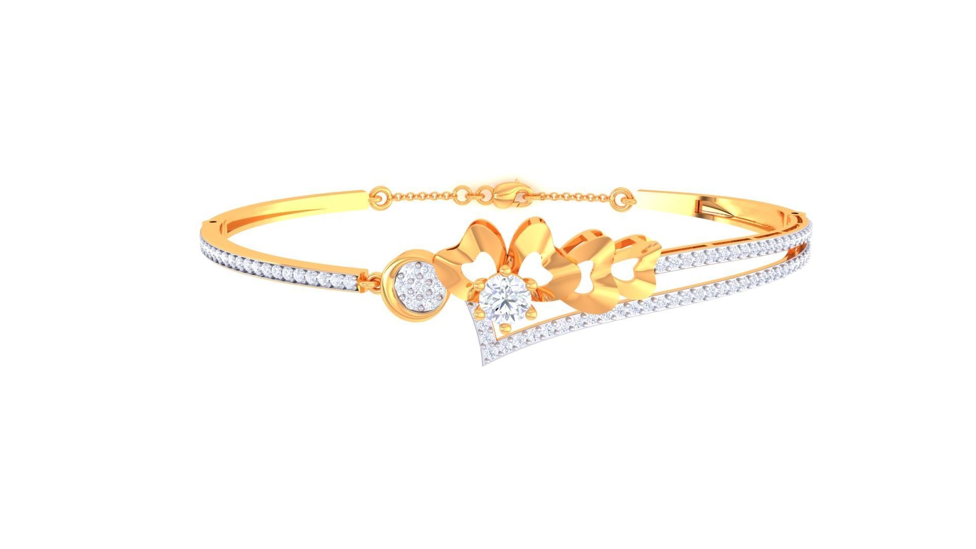 Women Bangle 3dm STL OBJ FBX Renders details 3D print model_3