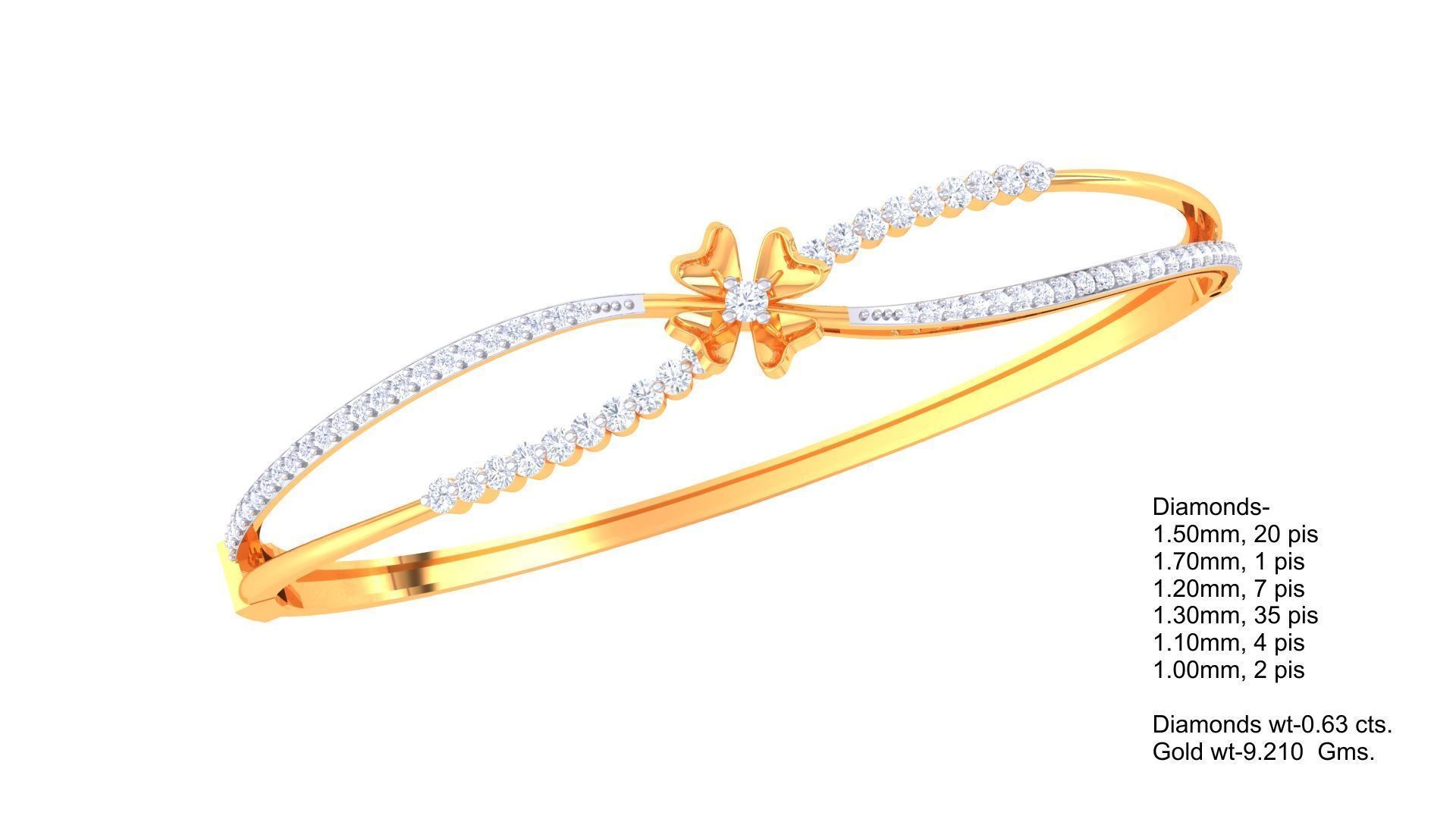 Women Bangle 3dm STL OBJ FBX Renders details 3D print model_1