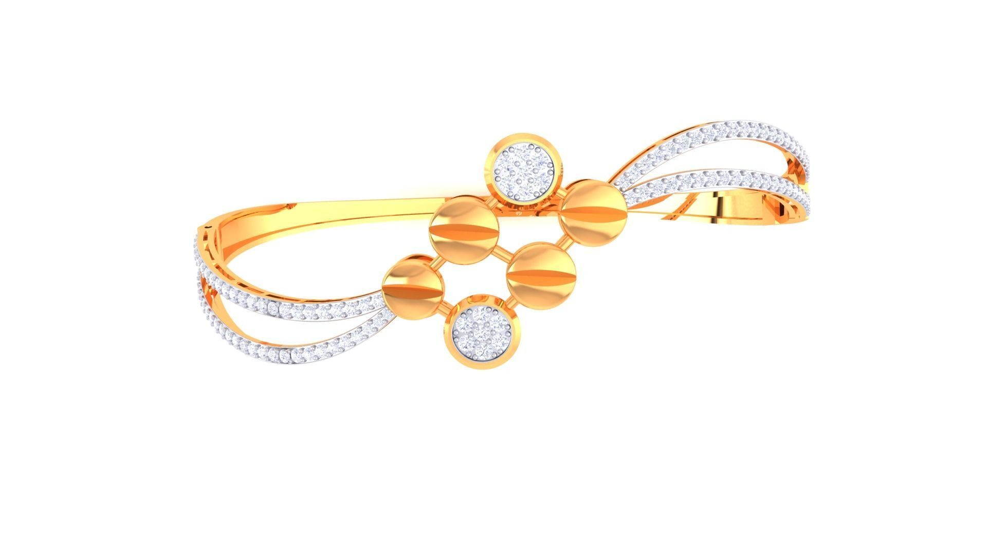 Women Bangle 3dm STL OBJ FBX Renders details 3D print model_3