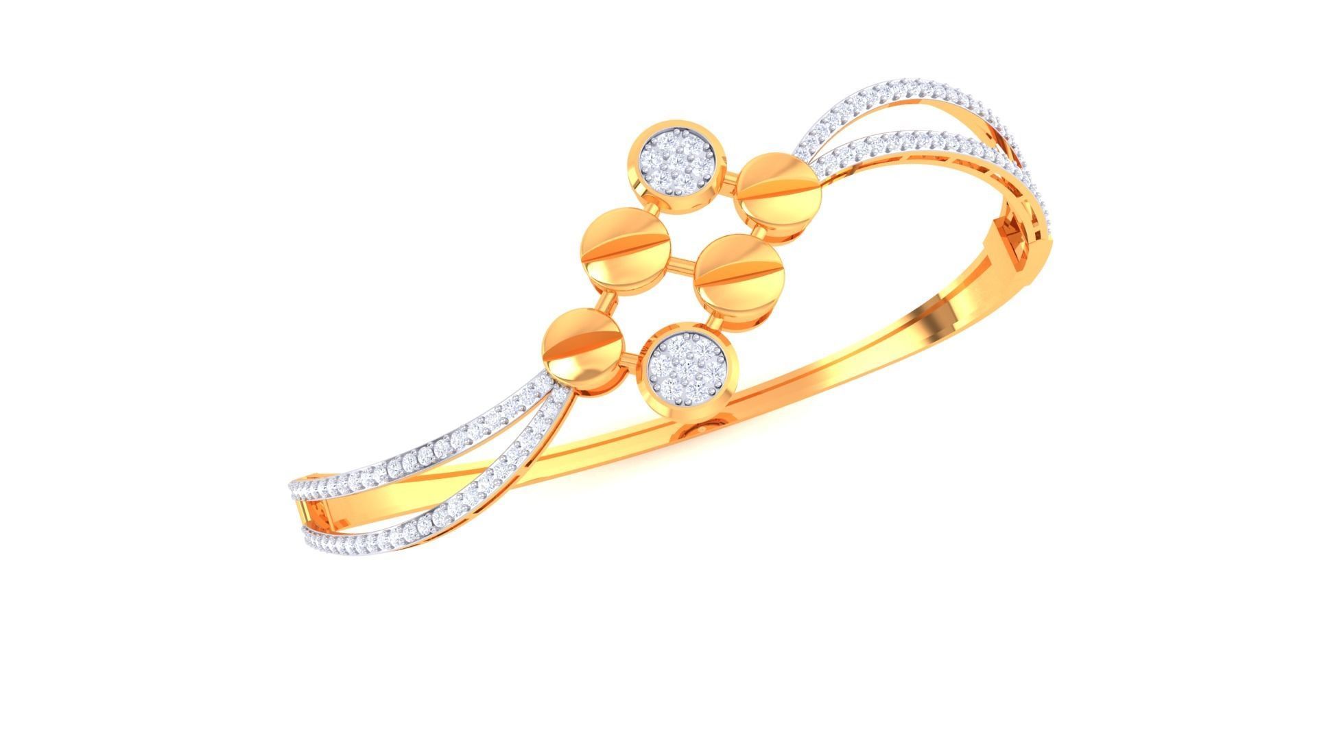 Women Bangle 3dm STL OBJ FBX Renders details 3D print model_2