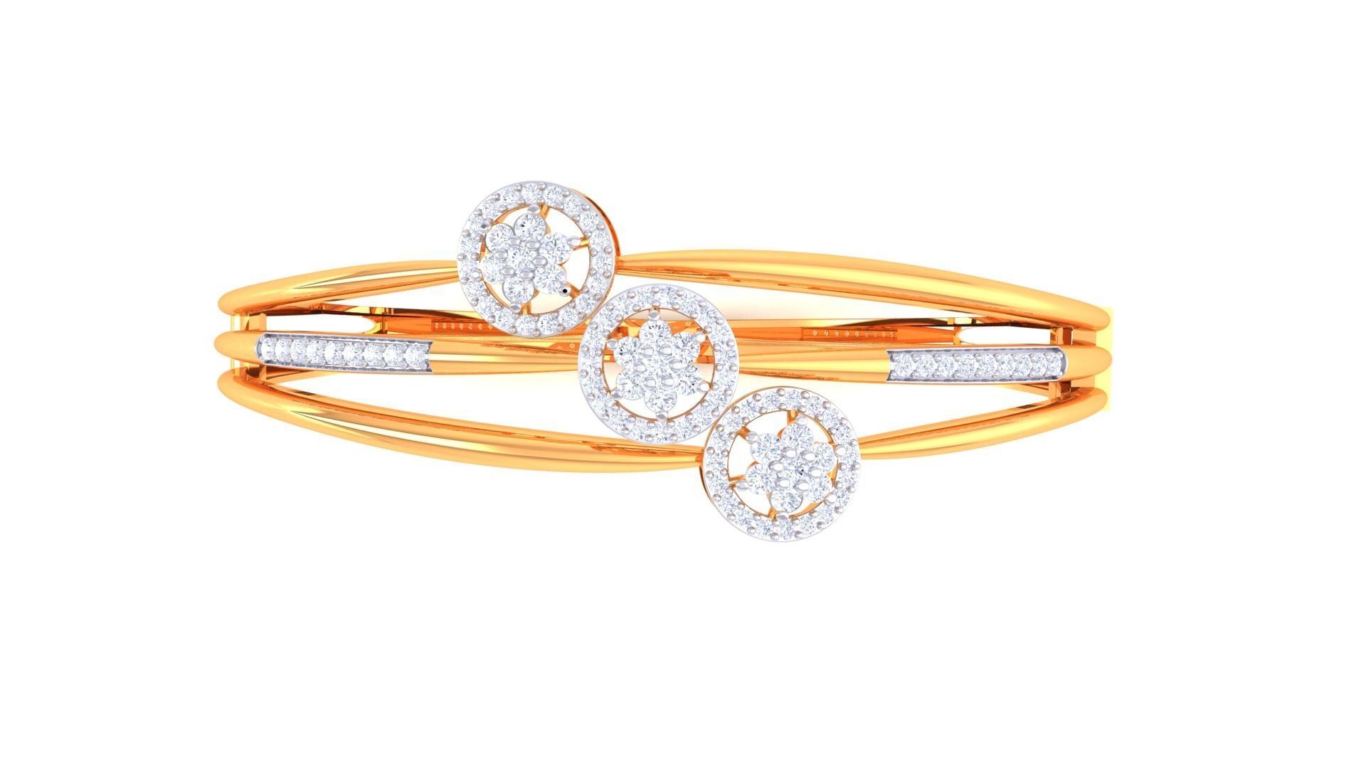 Women Bangle 3dm STL OBJ FBX Renders details 3D print model_3