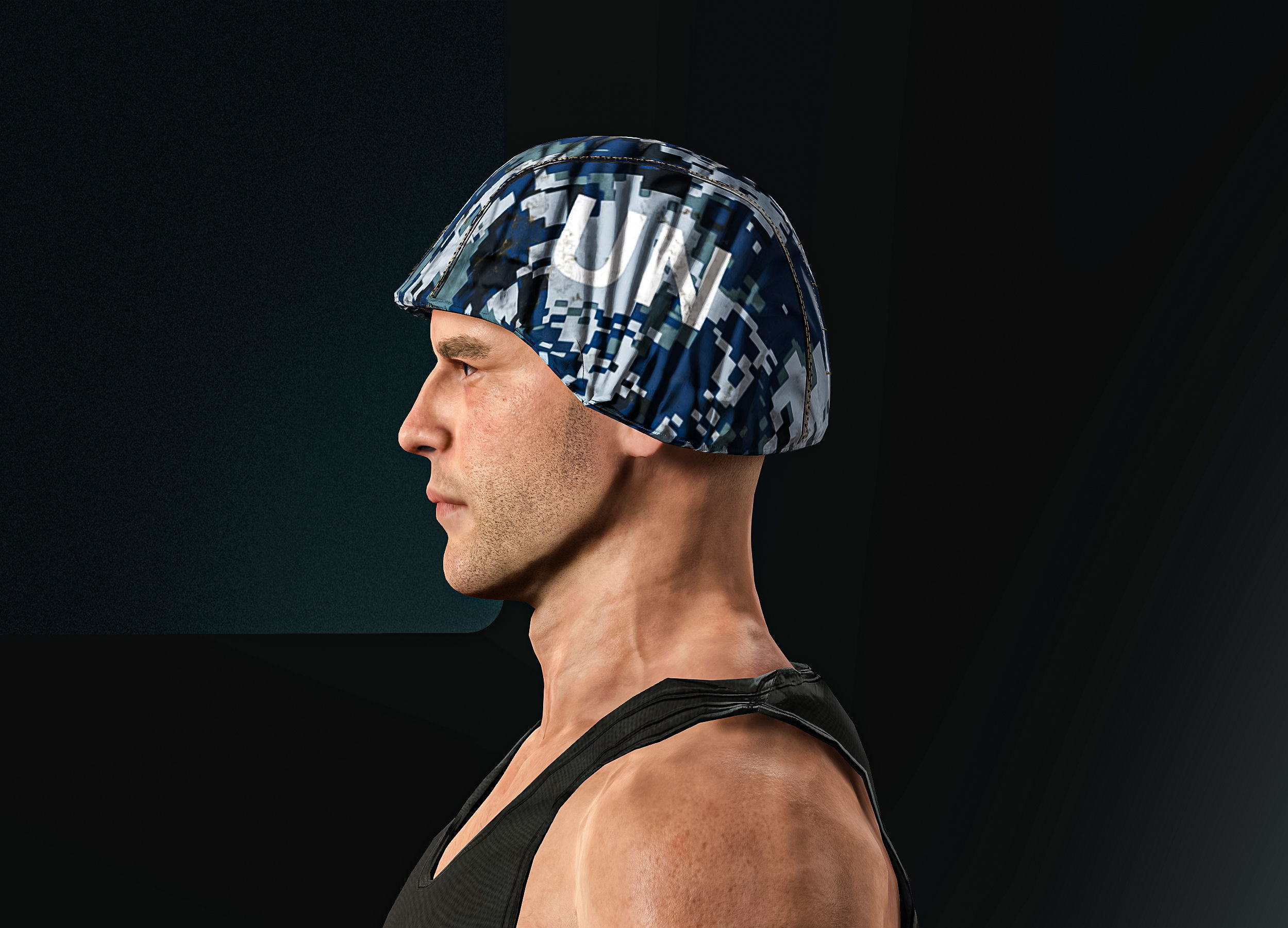 High Quality Realistic Soldier Navy 04 Low-poly 3D model_9