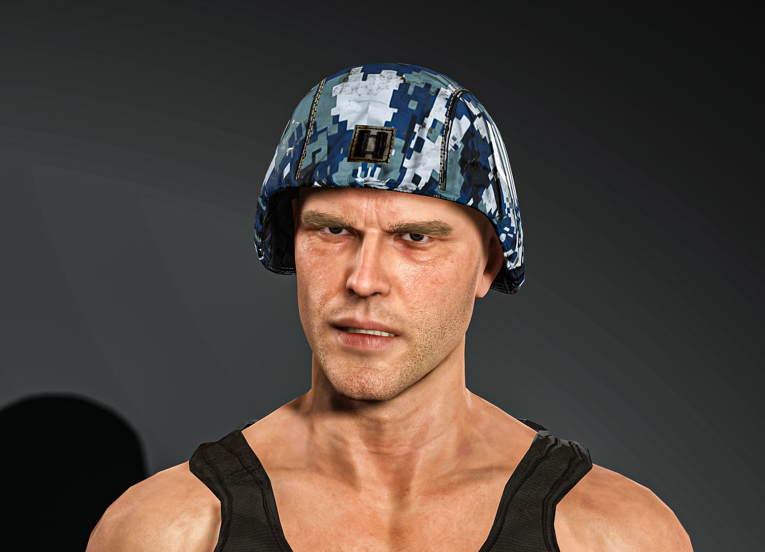 High Quality Realistic Soldier Navy 04 Low-poly 3D model_12