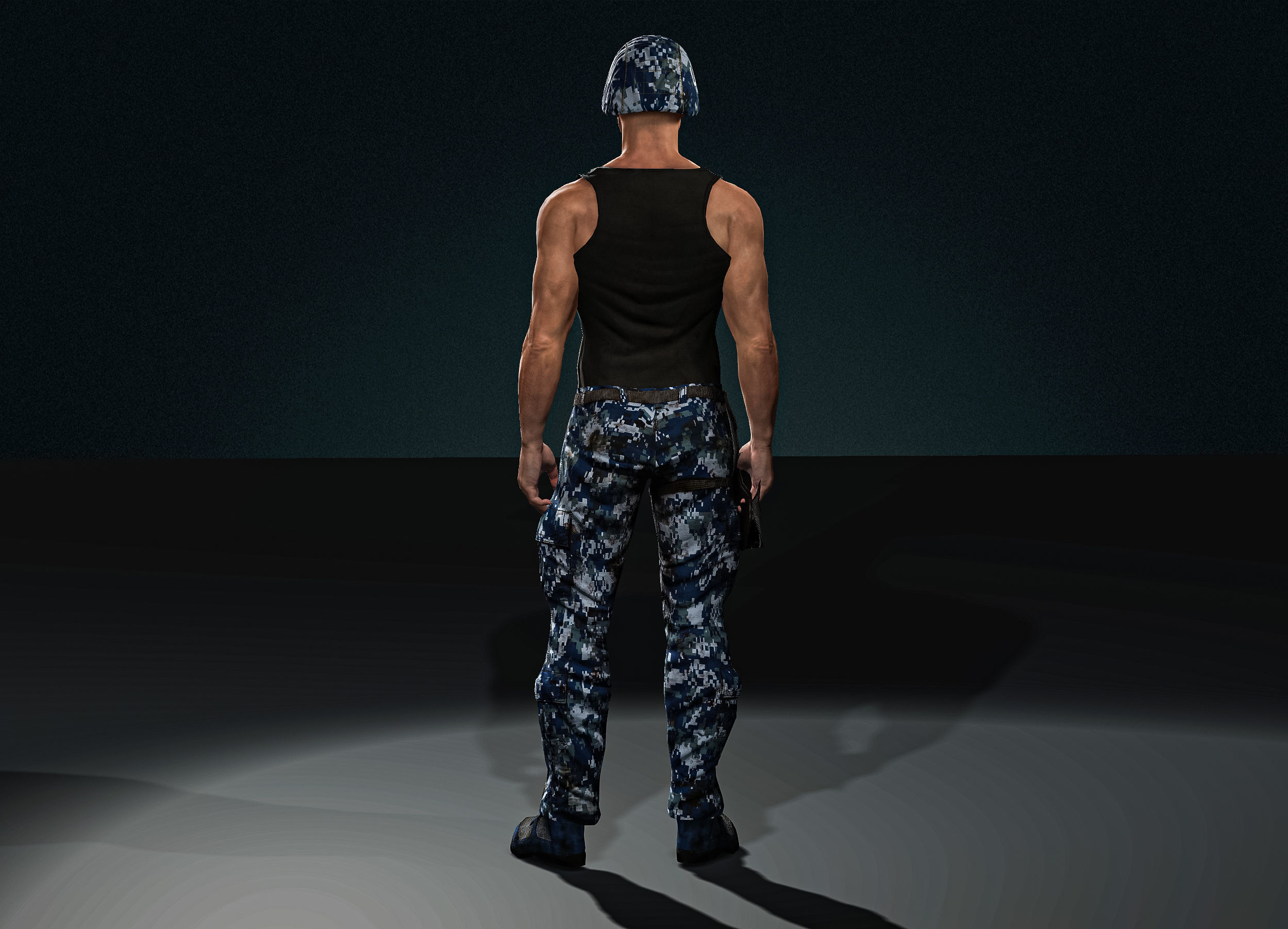 High Quality Realistic Soldier Navy 04 Low-poly 3D model_5