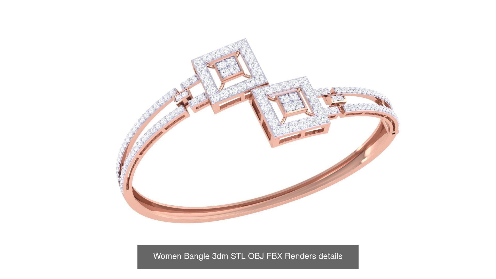 128 Women Bangle 3dm STL OBJ FBX Renders details Collection _89