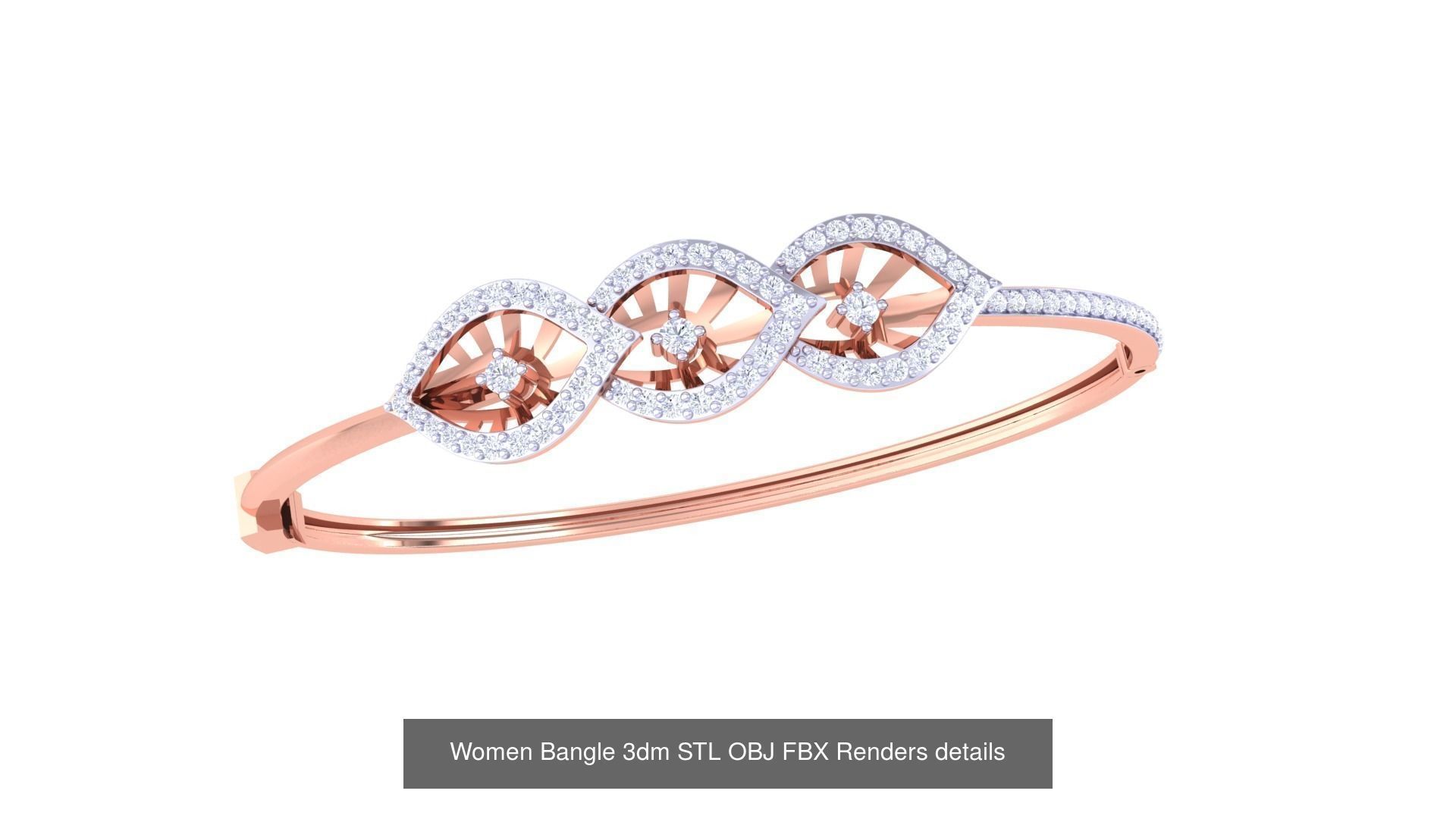 128 Women Bangle 3dm STL OBJ FBX Renders details Collection _59