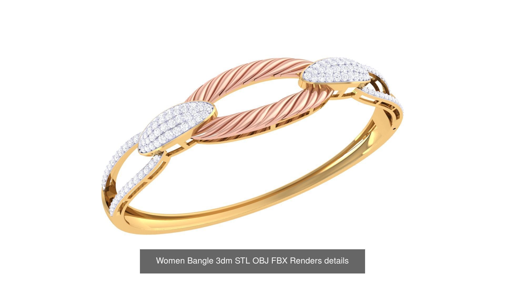 128 Women Bangle 3dm STL OBJ FBX Renders details Collection _101