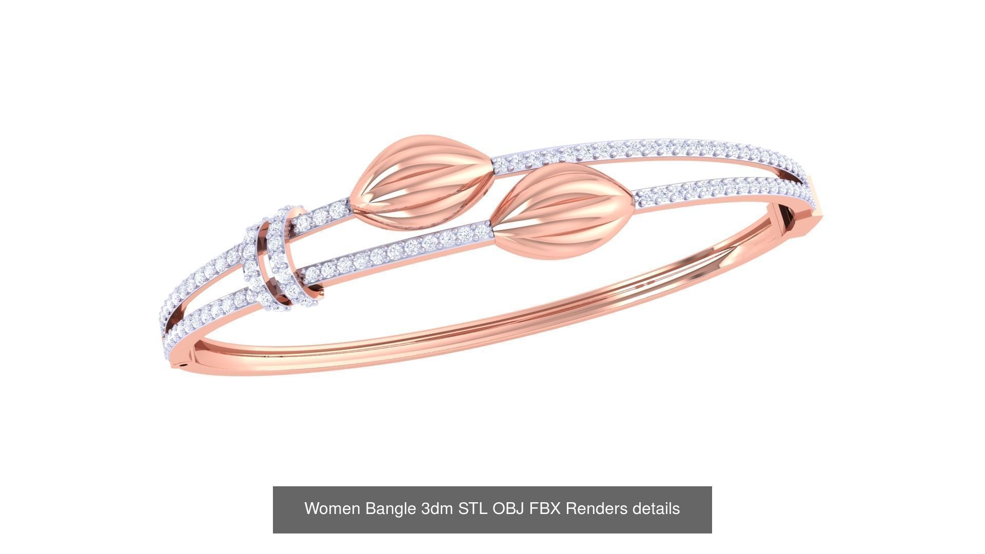 128 Women Bangle 3dm STL OBJ FBX Renders details Collection _53