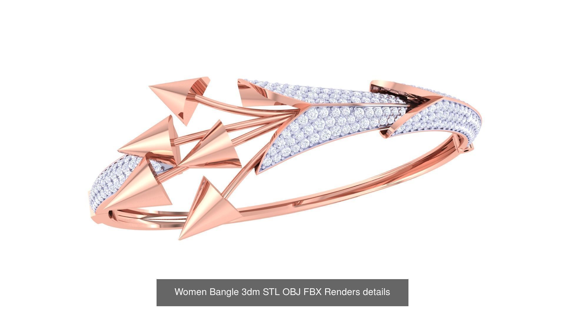 128 Women Bangle 3dm STL OBJ FBX Renders details Collection _66