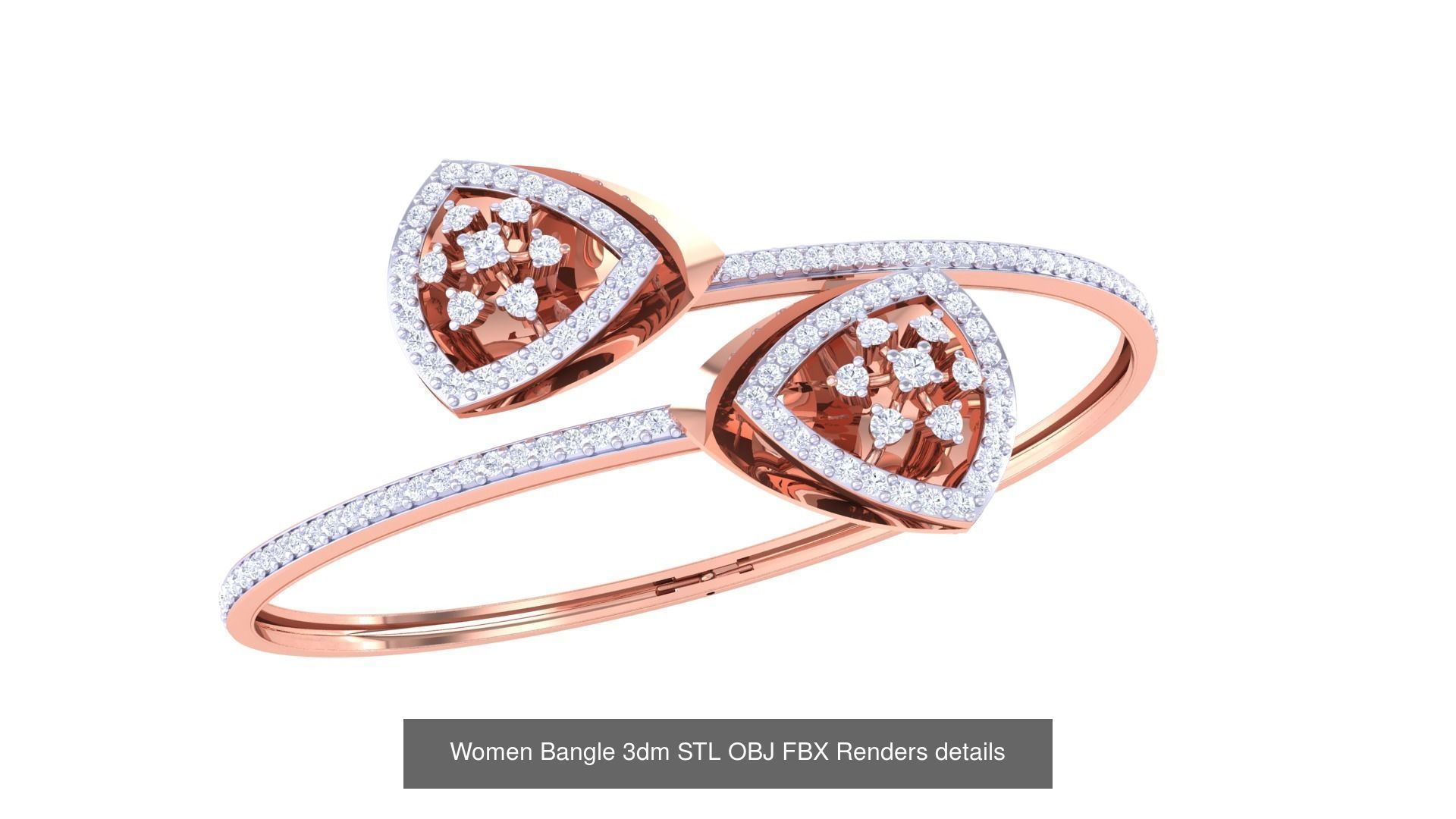 128 Women Bangle 3dm STL OBJ FBX Renders details Collection _60
