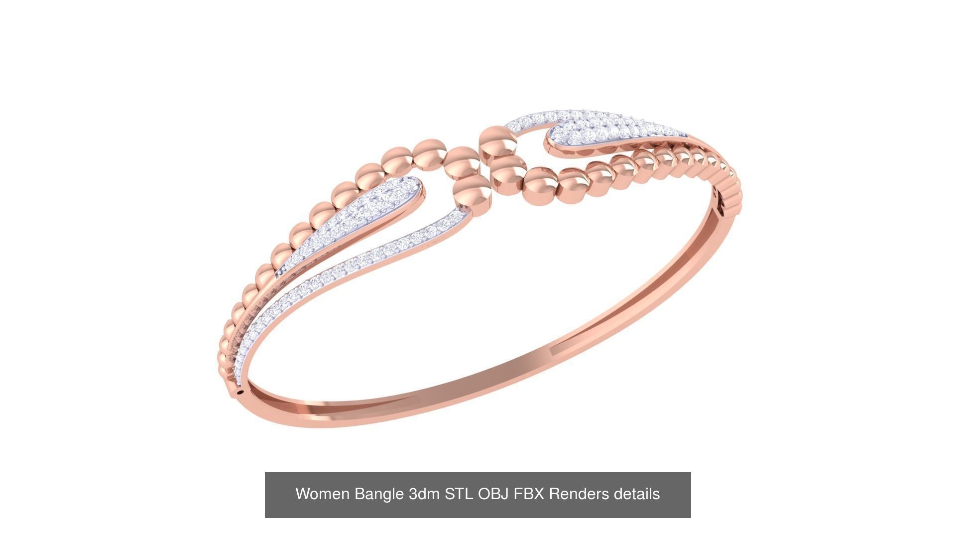 128 Women Bangle 3dm STL OBJ FBX Renders details Collection _77