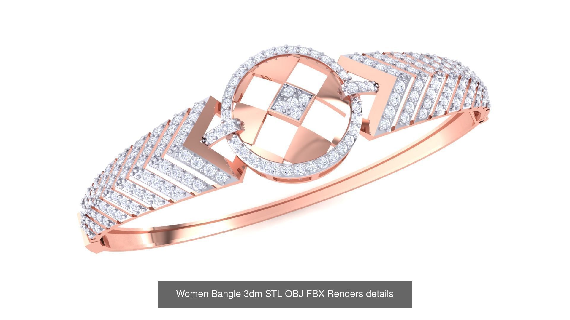 128 Women Bangle 3dm STL OBJ FBX Renders details Collection _123