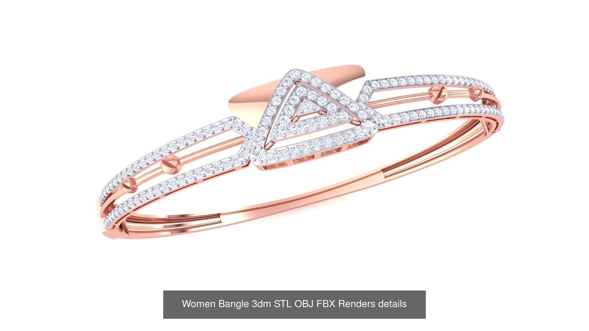 128 Women Bangle 3dm STL OBJ FBX Renders details Collection _140