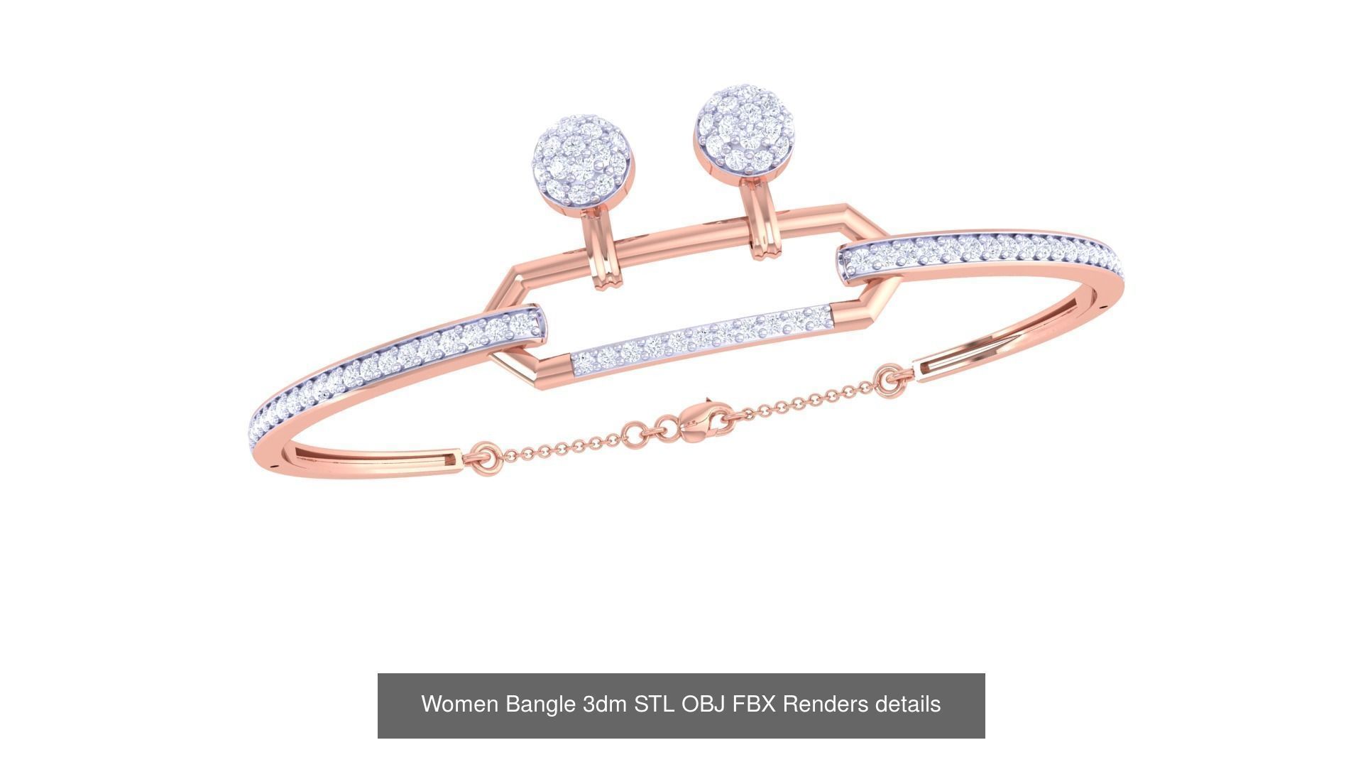 128 Women Bangle 3dm STL OBJ FBX Renders details Collection _31