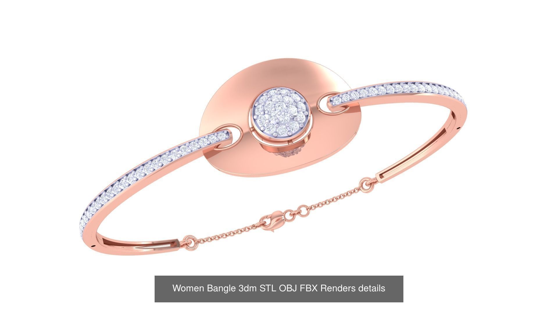 128 Women Bangle 3dm STL OBJ FBX Renders details Collection _28