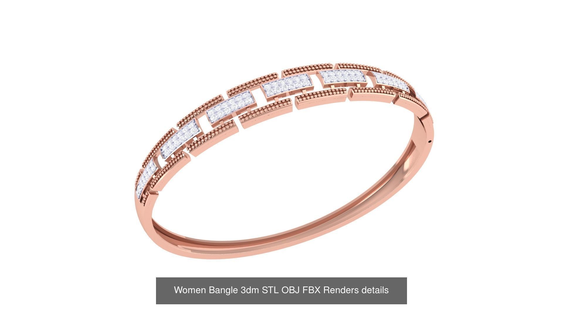128 Women Bangle 3dm STL OBJ FBX Renders details Collection _95